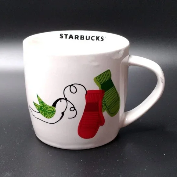 Starbucks | Kitchen | Starbucks 21 Christmas Bird And Mittens Mug 10 Oz |  Poshmark
